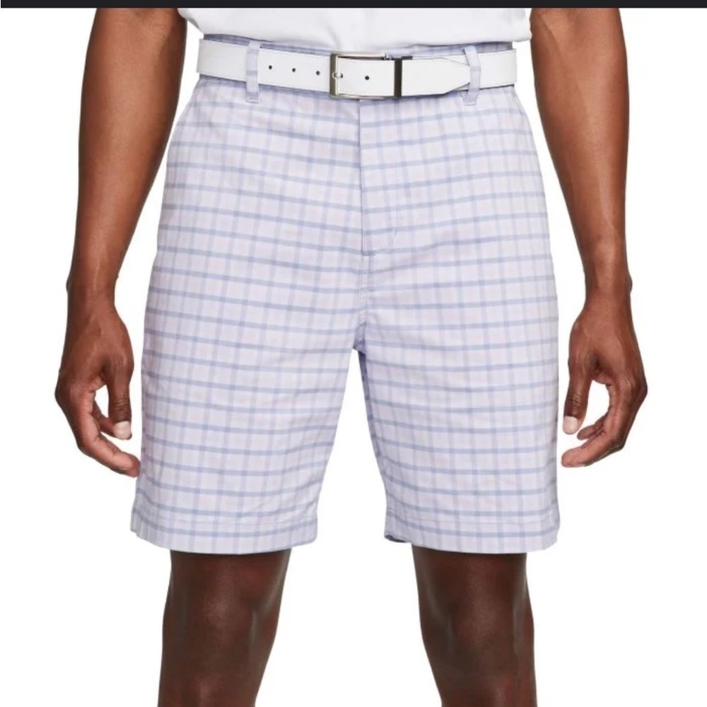 NWT Nike Golft Dri-FIT UV Plaid Chino Shorts